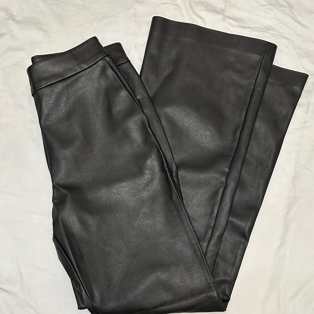 H&M Black Faux Leather Pants